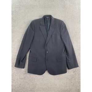 Brooks Brothers Suit Jacket 44 L Blue Wool Solid 346 Stretch Designer Luxury